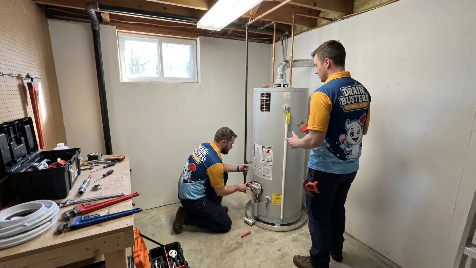 DrainBusters water heater service near Chickasaw AL.