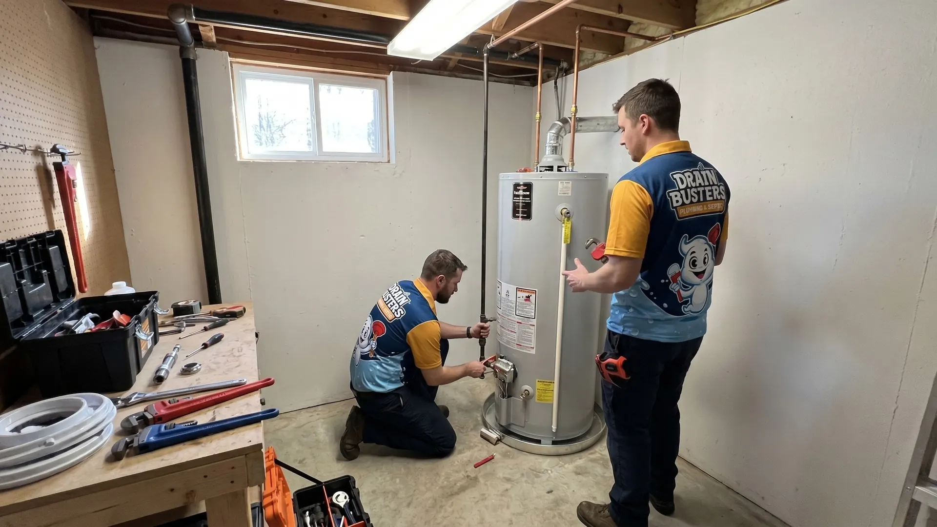 DrainBusters water heater installation and replacement service.